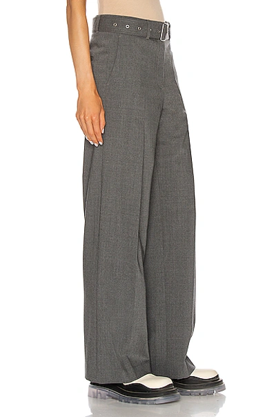 Shop Helmut Lang Folded Pant In Light Grey Melange