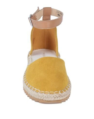 Shop Docksteps Woman Espadrilles Ocher Size 8 Soft Leather In Yellow