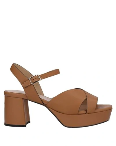 Shop Adele Dezotti Sandals In Camel