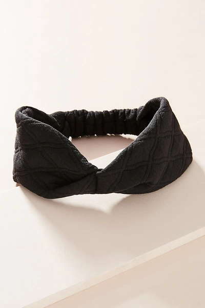 Shop Anthropologie Quilted Twist Headband In Black