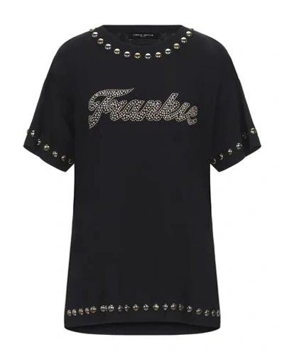 Shop Frankie Morello Woman T-shirt Black Size S Cotton