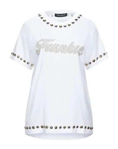 Shop Frankie Morello Woman T-shirt White Size M Cotton