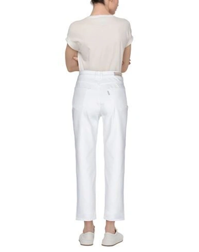 Shop Manila Grace Woman Pants White Size 31 Cotton, Elastane