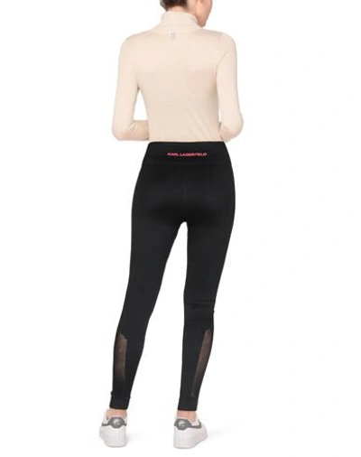 Shop Karl Lagerfeld Woman Leggings Black Size S Polyamide, Elastane