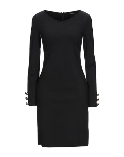 Shop Emporio Armani Woman Mini Dress Black Size 8 Viscose, Polyamide, Elastane