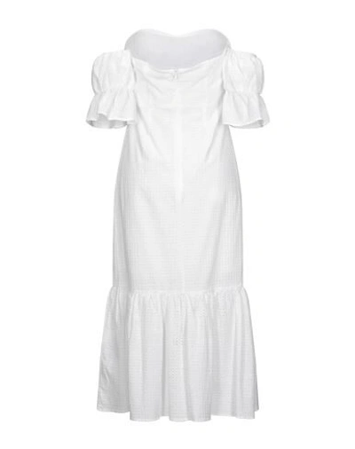 Shop Glamorous Woman Midi Dress White Size 10 Cotton