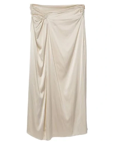 Shop Patrizia Pepe Woman Midi Skirt Ivory Size 10 Viscose, Polyamide, Elastane In White