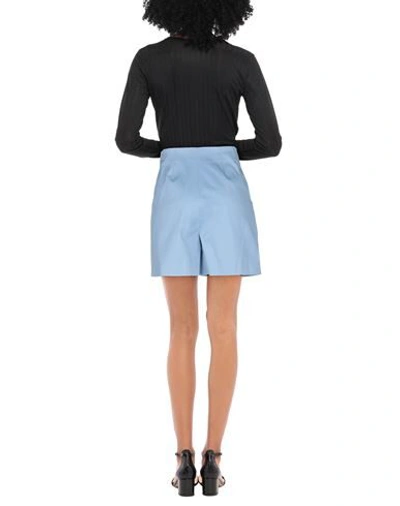 Shop L'autre Chose L' Autre Chose Woman Shorts & Bermuda Shorts Pastel Blue Size 4 Cotton, Elastane