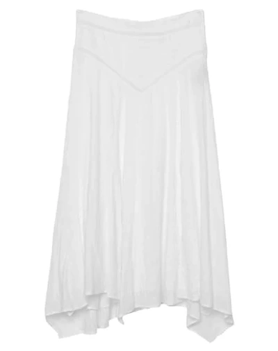 Shop Isabel Marant Étoile Woman Midi Skirt White Size 2 Linen, Cotton