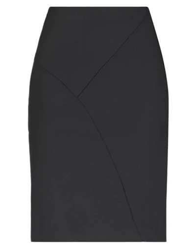 Shop Patrizia Pepe Woman Midi Skirt Black Size 8 Cotton, Polyamide, Elastane