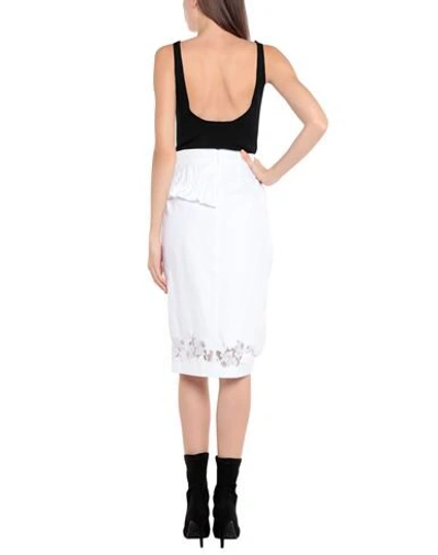 Shop Ermanno Scervino Woman Midi Skirt White Size 12 Cotton, Polyamide