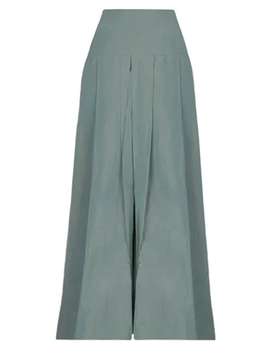 Shop Fabiana Filippi Woman Maxi Skirt Deep Jade Size 4 Polyester