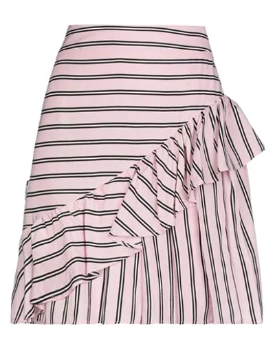Shop Love Moschino Woman Midi Skirt Pink Size 4 Viscose, Polyamide