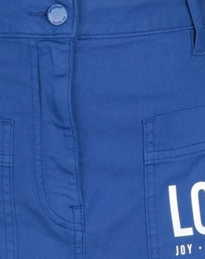 Shop Love Moschino Woman Mini Skirt Bright Blue Size 4 Cotton, Lyocell, Elastane