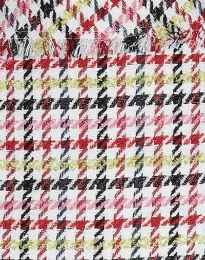 Karl Lagerfeld Houndstooth Print Bouclè Mini Skirt In White