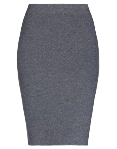 Shop Iris Von Arnim Knee Length Skirts In Slate Blue
