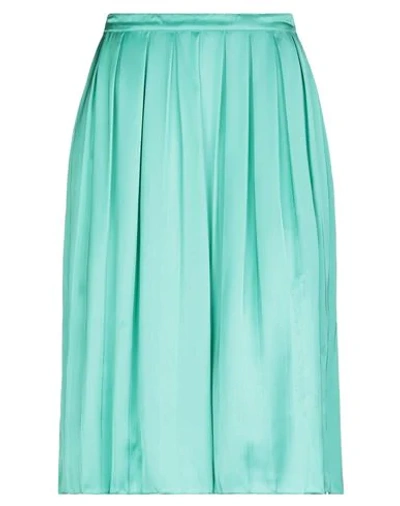 Shop Plan C Woman Midi Skirt Emerald Green Size 6 Viscose