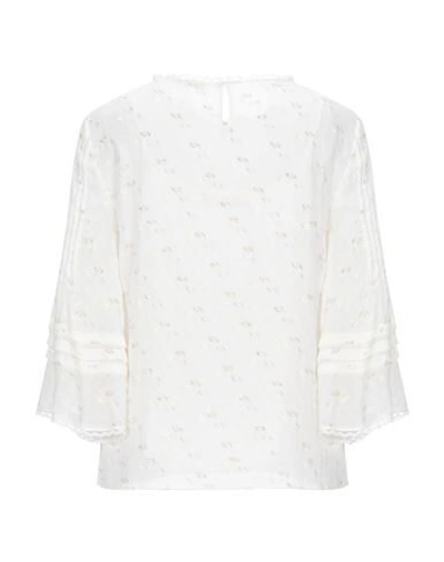 Shop See By Chloé Woman Blouse Ivory Size 2 Viscose, Polyester, Metallic Fiber In White