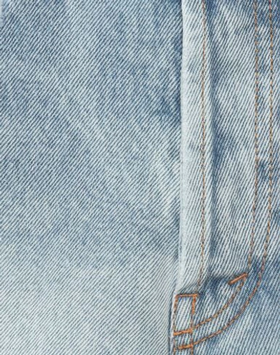 Shop Heron Preston Woman Denim Shorts Blue Size 28 Cotton
