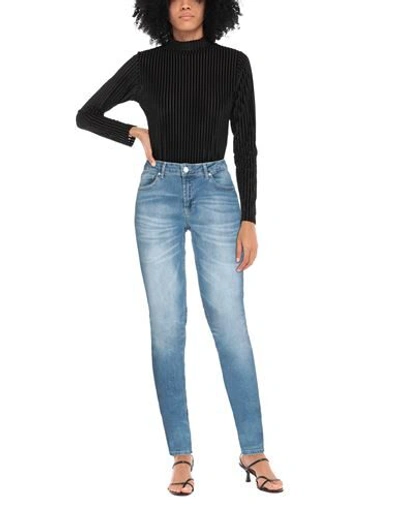 Shop Frankie Morello Woman Jeans Blue Size 28 Cotton, Polyester, Elastane