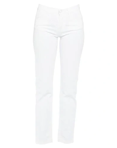 Shop Frankie Morello Woman Jeans White Size 30 Cotton, Elastane