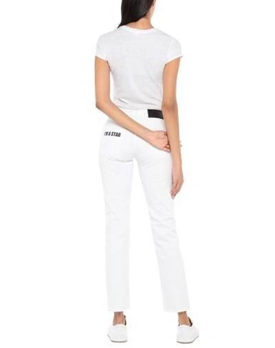 Shop Frankie Morello Woman Jeans White Size 30 Cotton, Elastane