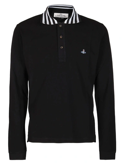 Shop Vivienne Westwood Black Cotton Polo Shirt