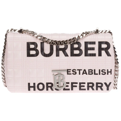 Shop Burberry Horseferry Shoulder Bag In Rosa