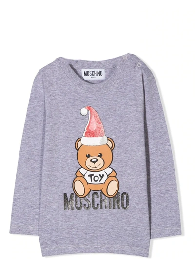 Shop Moschino Grey Cotton Toy Bear T-shirt In Grigio