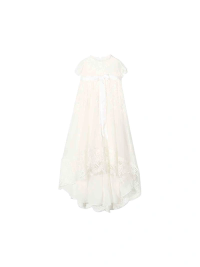 Shop Dolce & Gabbana White Silk Dress In Bianco