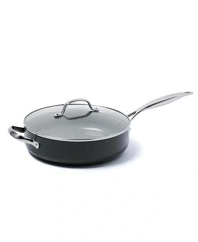 Shop Greenpan Valencia Pro 4.5-qt. Ceramic Non-stick Saute Pan & Lid In Grey