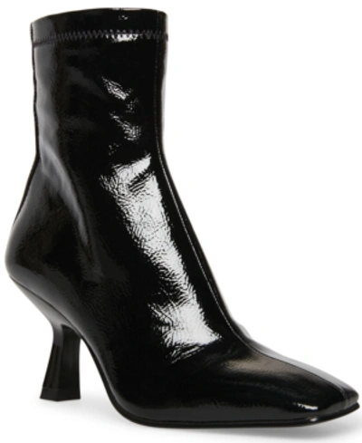 Shop Steve Madden Women's Joan Kitten-heel Booties In Black Patent