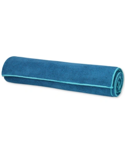 Shop Gaiam Towel Yoga Mat Cover In Turquoise