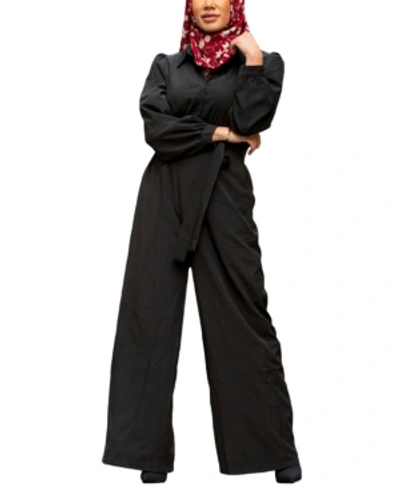 Shop Urban Modesty Women's Utility Jumpsuit In Black