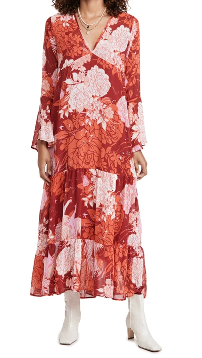 Shop Free People Moroccan Roll Maxi Dress In Pop Combo