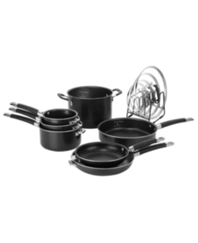 Shop Cuisinart Smartnest Aluminum 12-pc. Cookware Set In Black