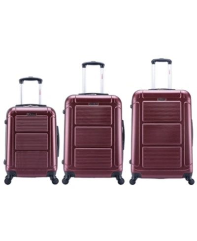 Shop Inusa Pilot 3-pc. Lightweight Hardside Spinner Luggage Set In Wine