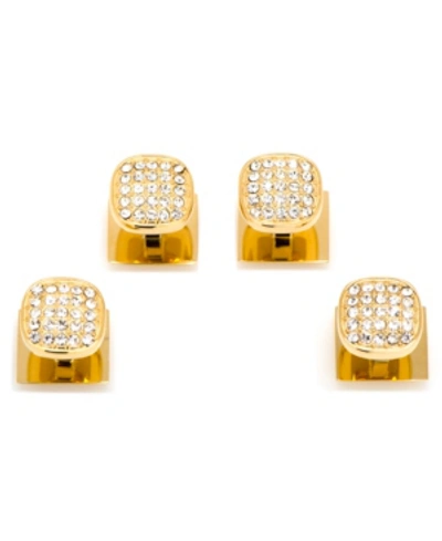 Shop Ox & Bull Trading Co. Men's Pave 4 Piece Stud Set In Gold-tone