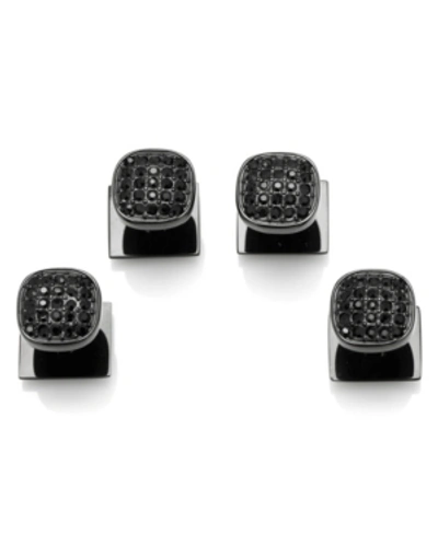 Shop Ox & Bull Trading Co. Men's Pave 4 Piece Studs Set In Black