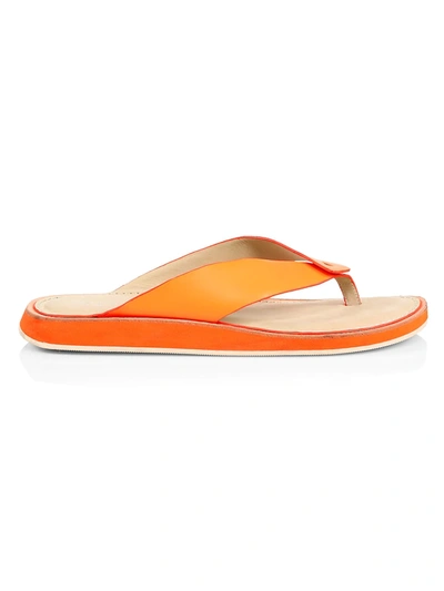 Shop Rag & Bone Women's Parker Leather Thong Sandals In Tangerine