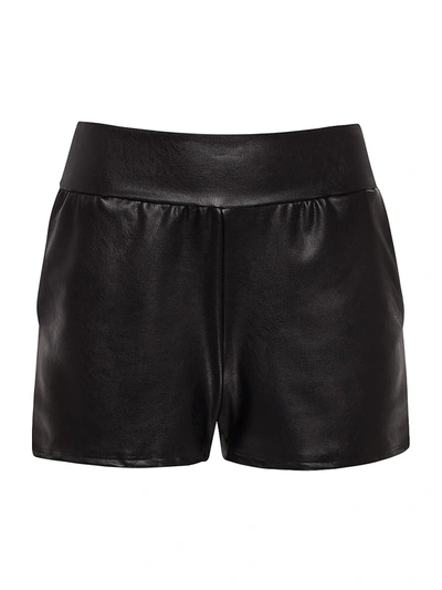 Commando Faux Stretch-leather Shorts In Black