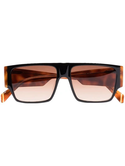 Shop Kaleos Robledo Square-frame Sunglasses In Brown