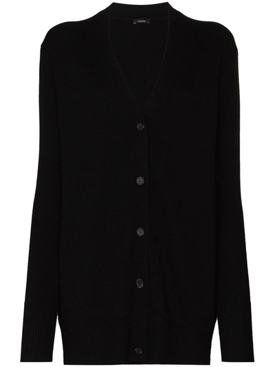 Shop Joseph Button-up Cashmere Cardigan In Black