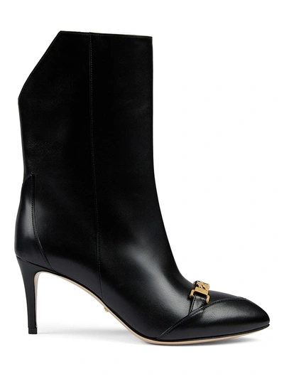Shop Gucci Sylvie Chain Boots In Nero