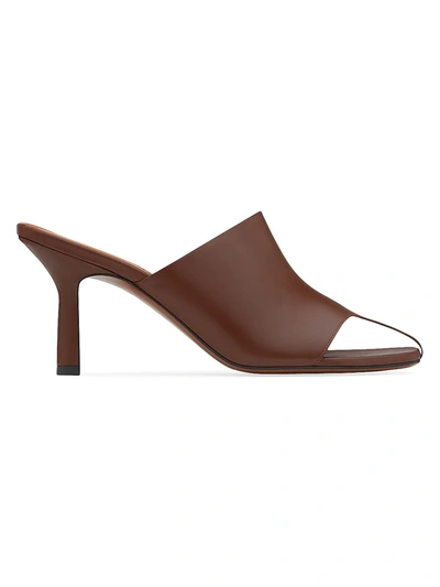 Shop Neous Jumel Leather Mules In Chocolate