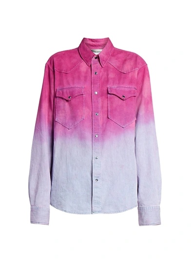 Shop Isabel Marant Étoile Pitti Ombre Shirt In Purple