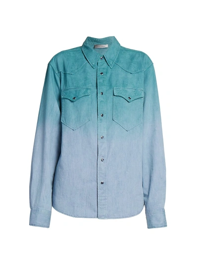 Shop Isabel Marant Étoile Pitti Ombre Shirt In Green