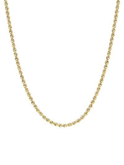 Shop Zoë Chicco Women's Heavy Metal 14k Yellow Gold Medium Rope Chain Necklace