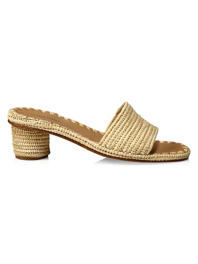 Shop Carrie Forbes Women's Bou Raffia Mules In Natural