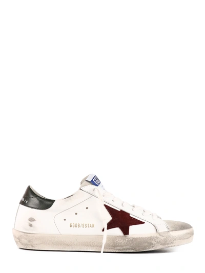 Golden Goose Super-star Sneakers In Leather With Insert And Star In Suede In White